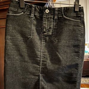 A very cute corduroy knee length skirt